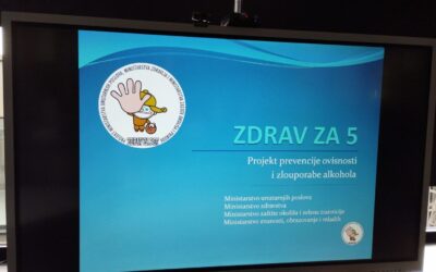 „Zdrav za 5“ – projekt prevencije ovisnosti i zlouporabe alkohola